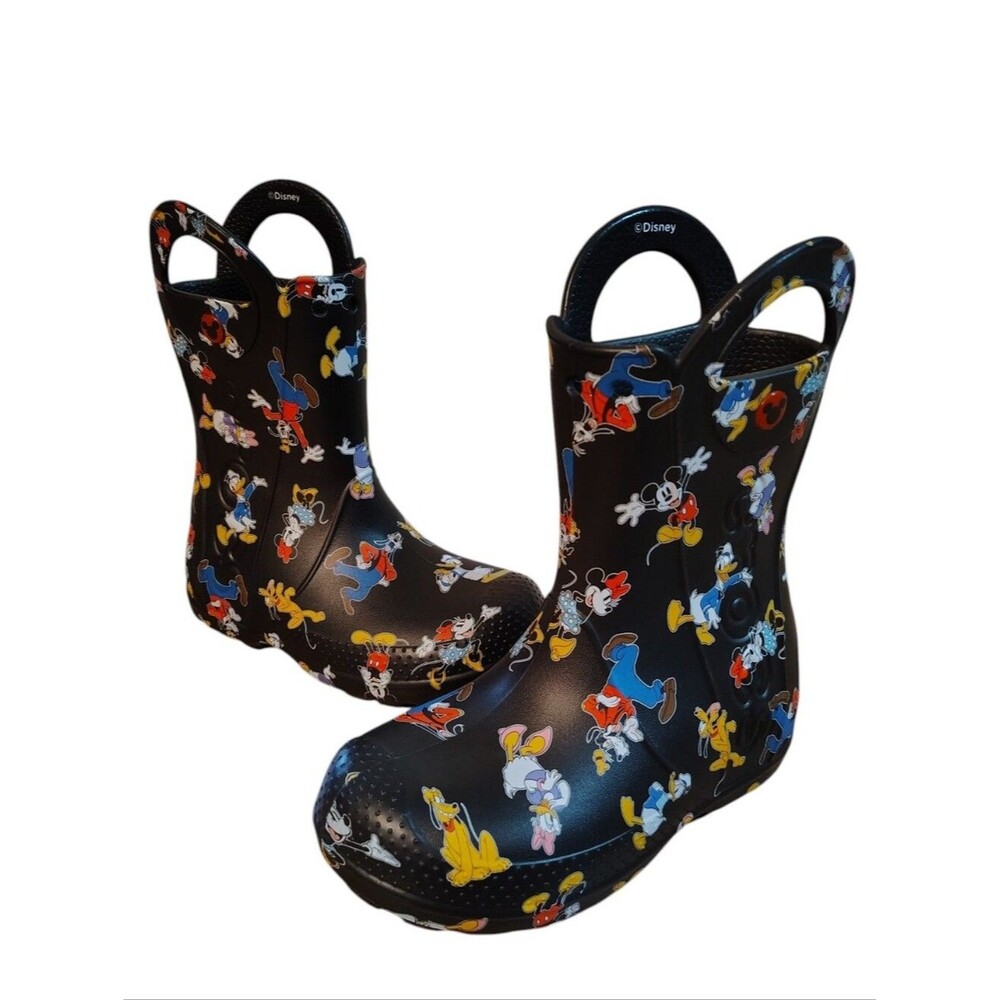 NWOT Crocs Handle It Boy Girl Disney Mickey And Friends Rain And Snow Boots C13